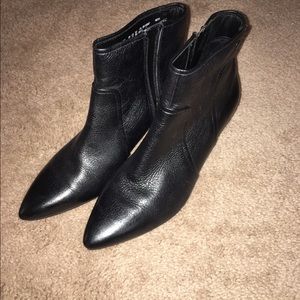 Black small heel boots