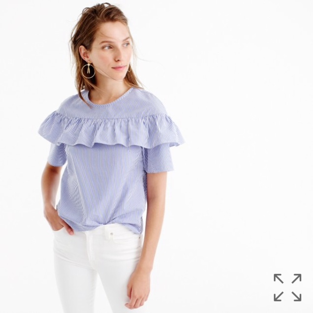 Jcrew Edie top in shirting stripe