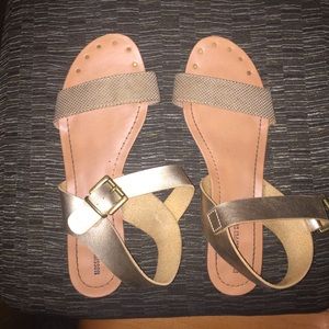 Gold Mossimo Brand Sandals