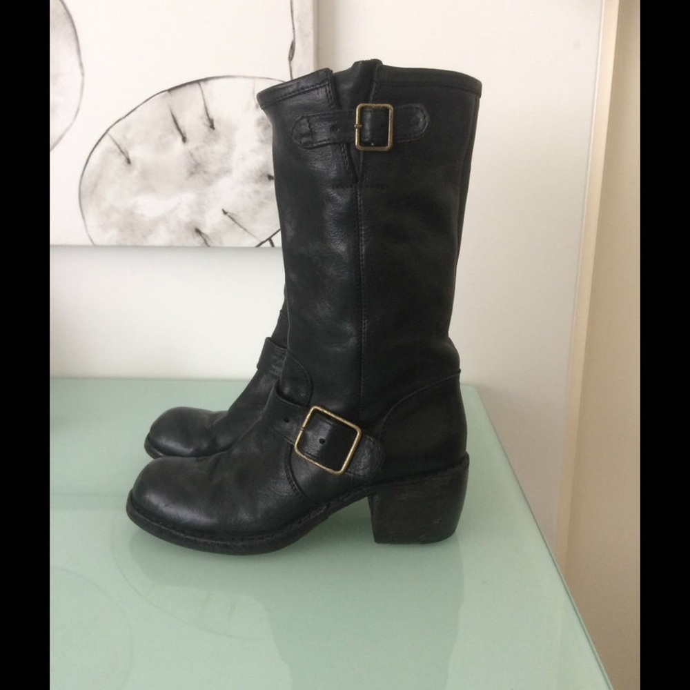 Fiorentini + Baker Mike' Boots Blk Leather Calf 38