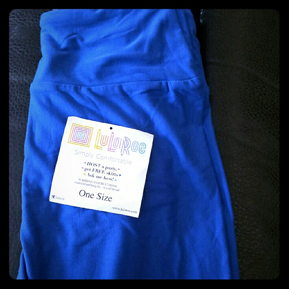 Royal blue one size lularoe leggings. New.
