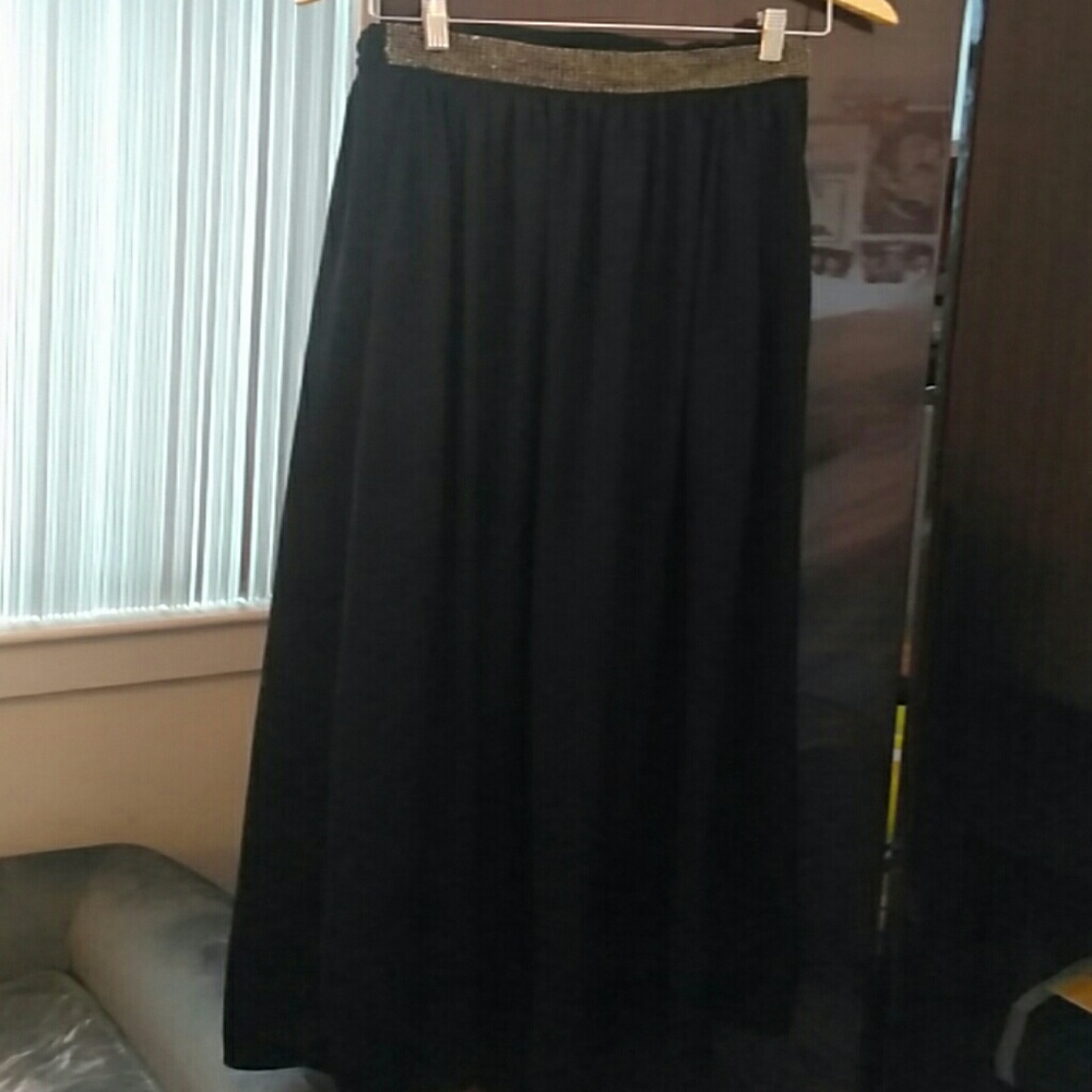 Black zara maxi skirt