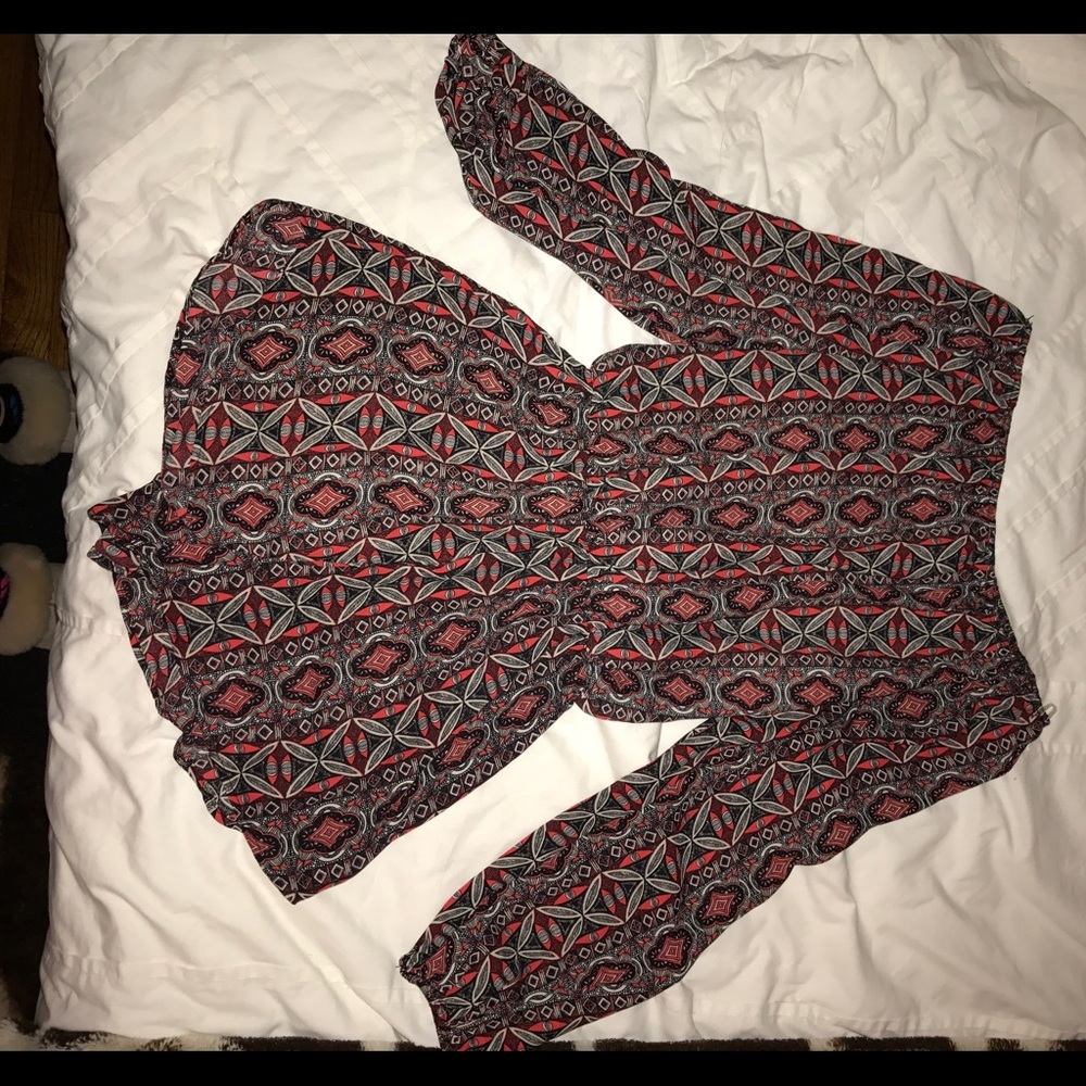 Patterned Off The Shoulder Romper