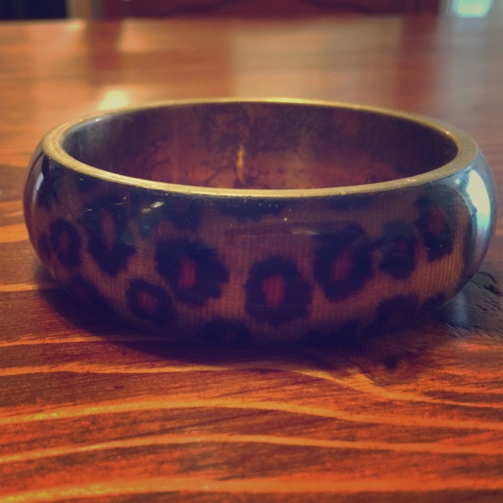 Leopard print bangle