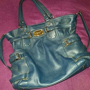 Navy blue large shoulder purse