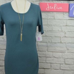 BNWT LuLaRoe Julia dress M French blue stretchy