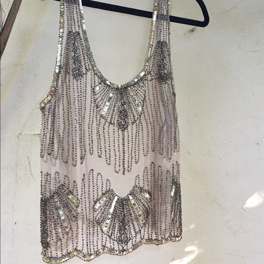 Gold see through vintage blouse