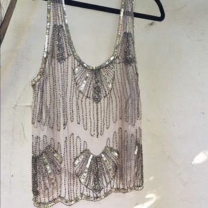 Gold see through vintage blouse