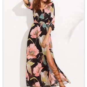 Dark floral maxi dress