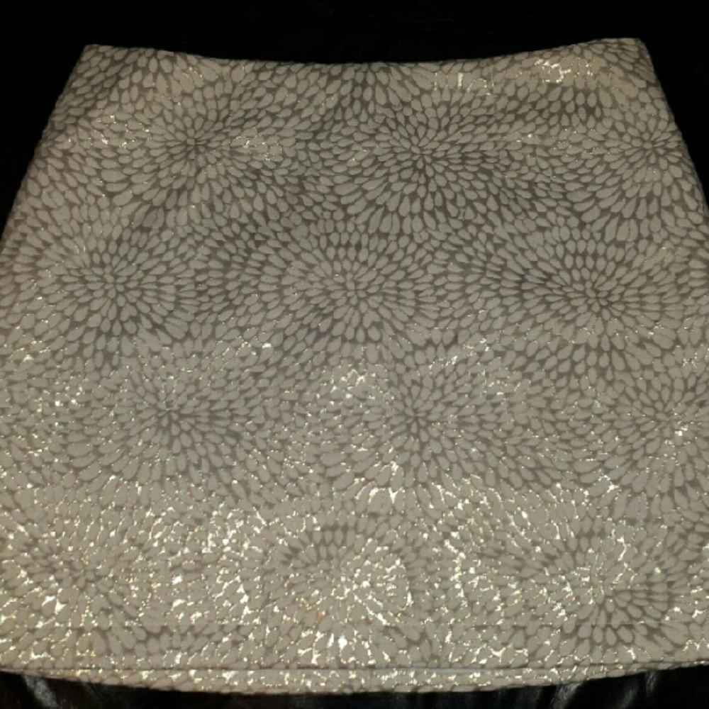 Gold and Creme Mini Skirt