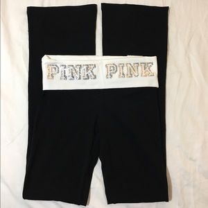 NWT pink Victoria secret bling yoga pant