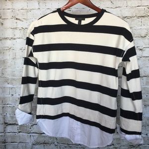 J. Crew Long Sleeve T-Shirt with Shirttail Hem