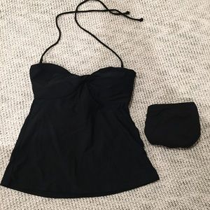 Black swimsuit with back cutout