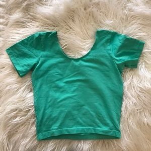 American Apparel green cropped tee