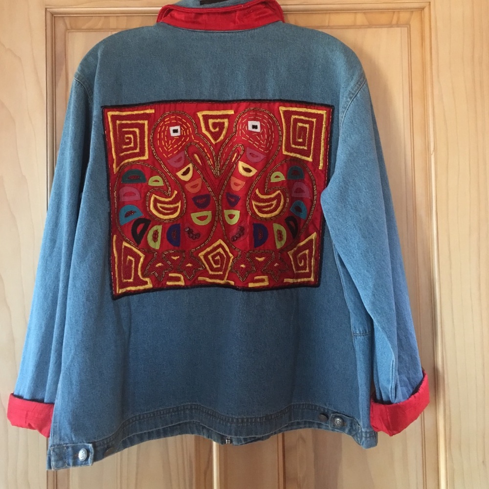 Gorgeous Mola Inspired Chico's Denim Jacket