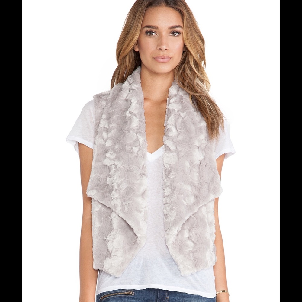 Faux Fur Gray Vest