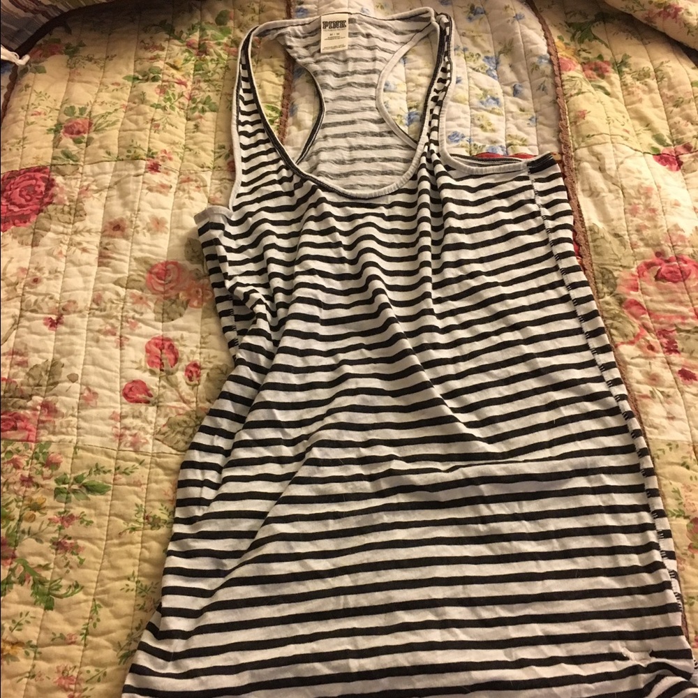 PINK striped sleep shirt