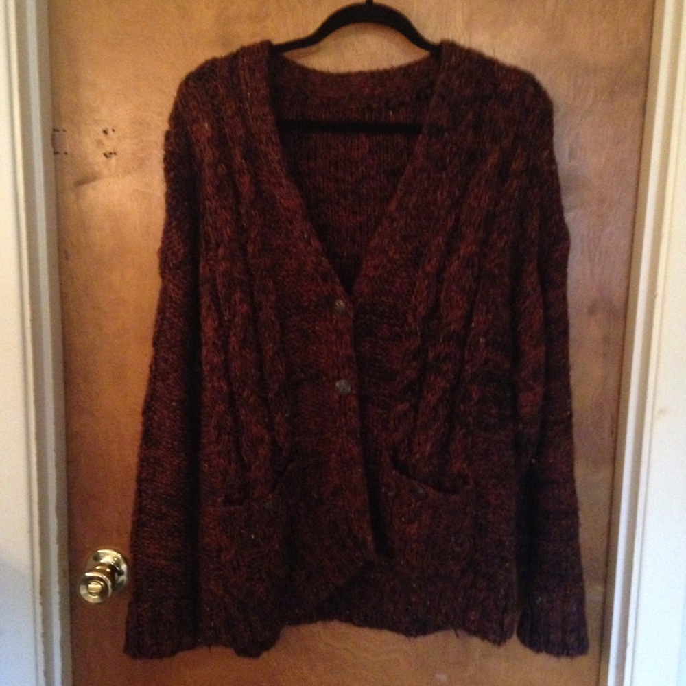 Chunky brown cardigan