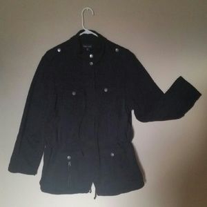 Zip up moto collar jacket