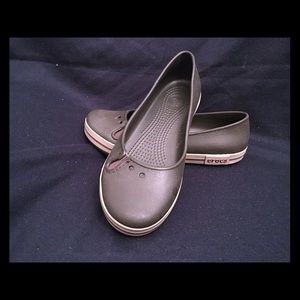 Brown slip on shoes