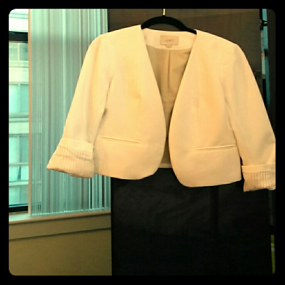 White blazer ann taylor loft