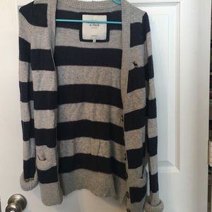 Striped cardigan from Abercrombie and Fitch.