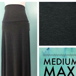 BNWT LuLaRoe Maxi skirt M medium charcoal grey