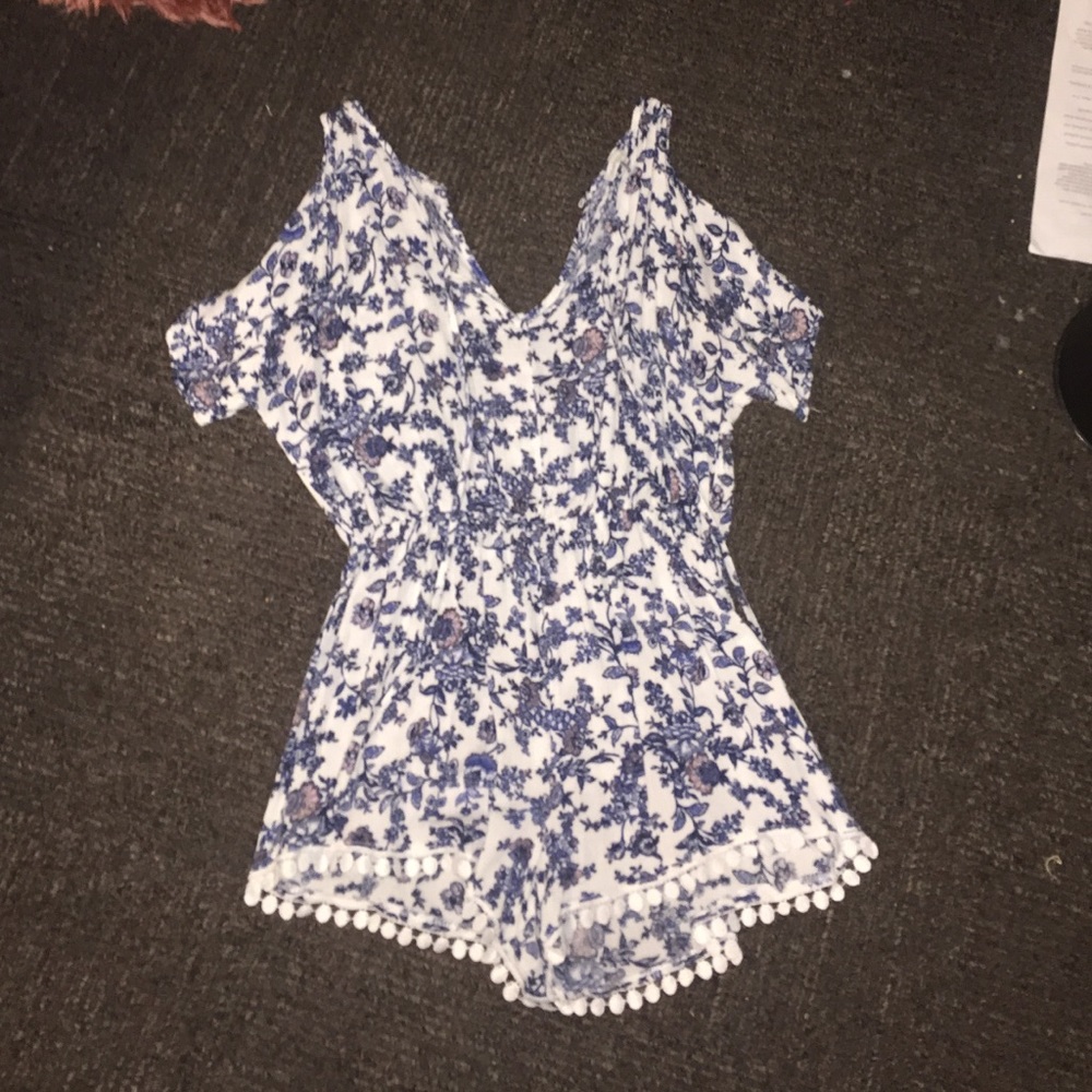 Blue, Pink, and White romper
