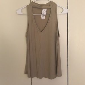 Tan choker top