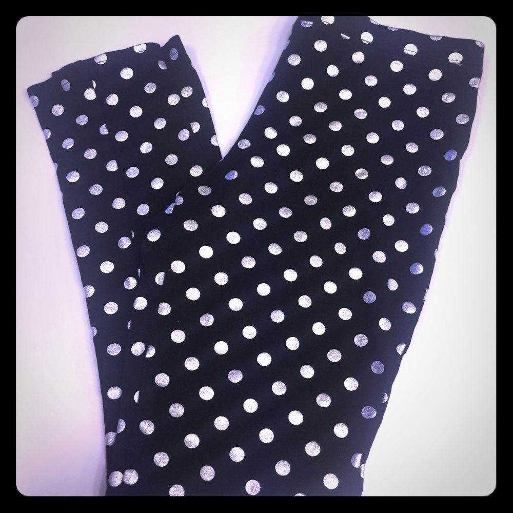 Girls polka dot leggings size 10-12