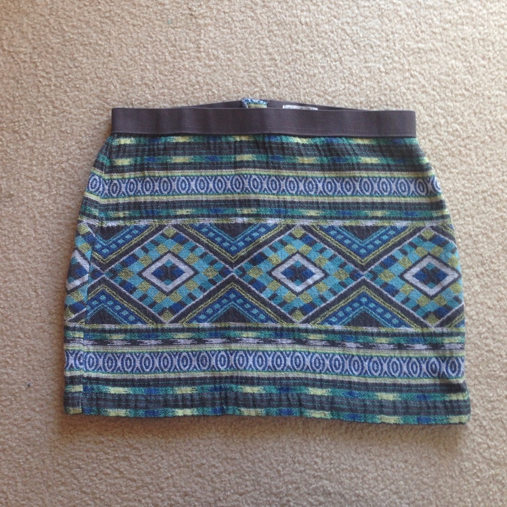 Aztec Tapestry Patterned Mini Skirt