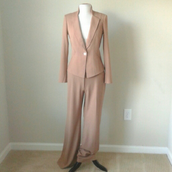 Seasonless heathered brown suit pants jacket - Picture 2 of 5