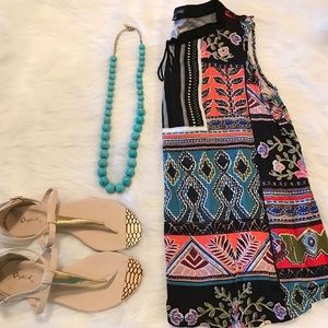 Very Cute Sleeveless Colorful Top