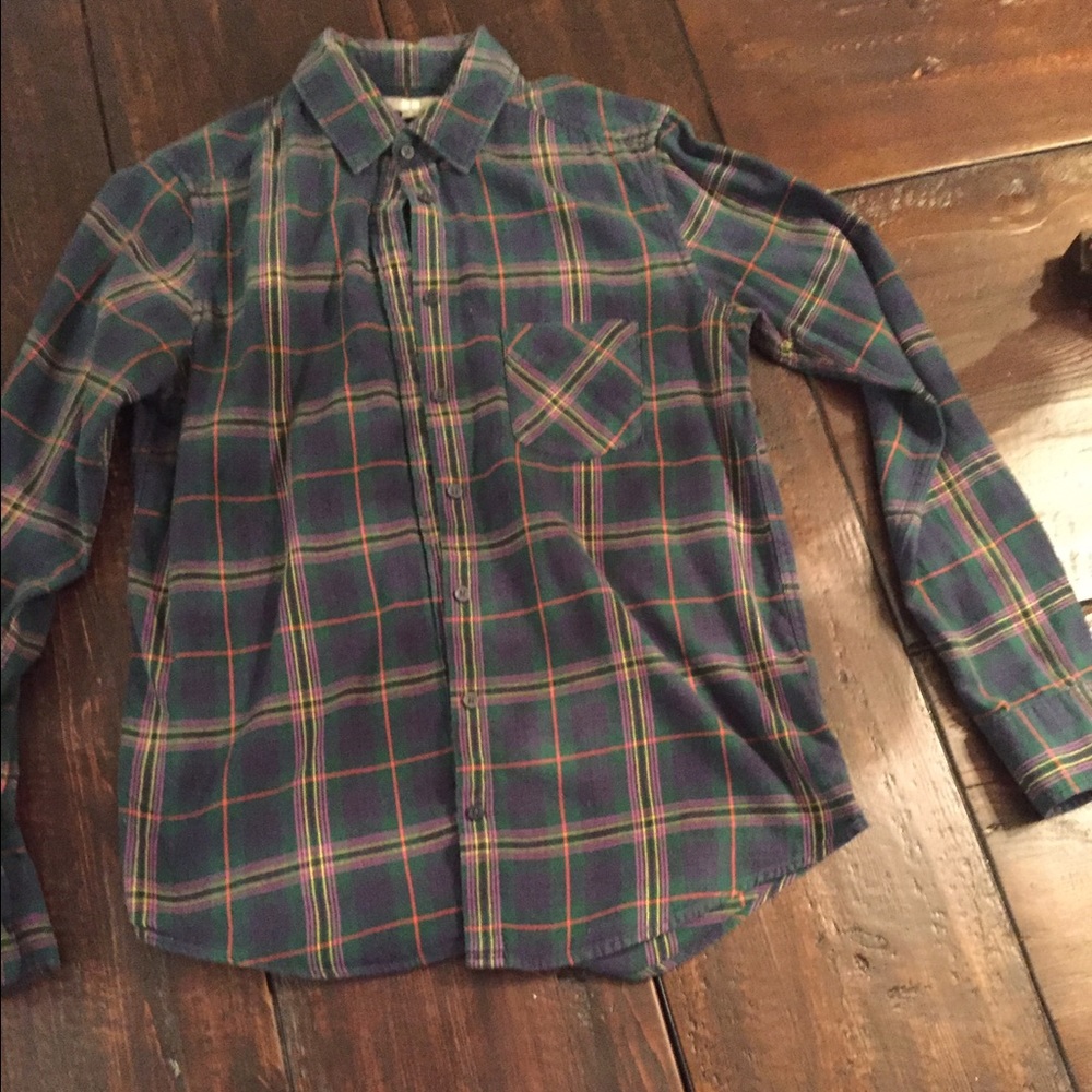Plaid comfy button down