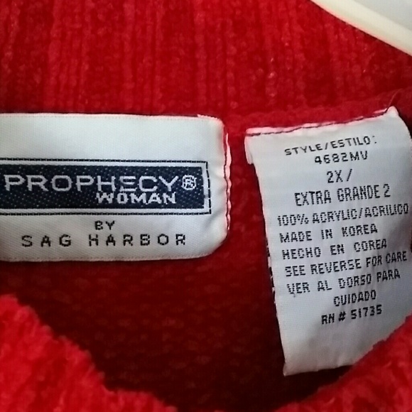 Jewel tone ruby red sweater - Picture 3 of 4