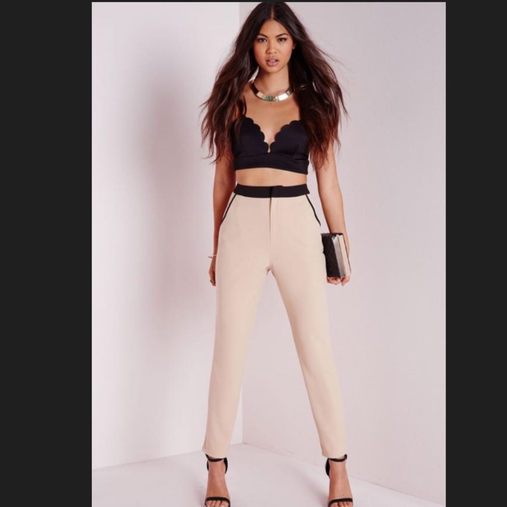 Missguided Contrast Cigarette Pants