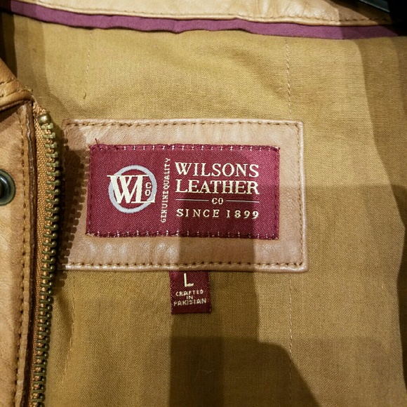 Mens Leather Jacket Sz L - Picture 3 of 3