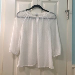 Sheer white blouse