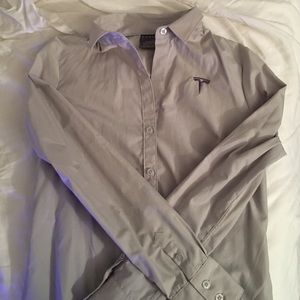 Female Tesla long sleeve button down