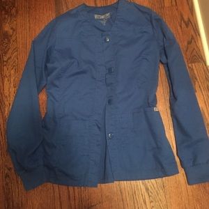 Royal blue scrub jacket