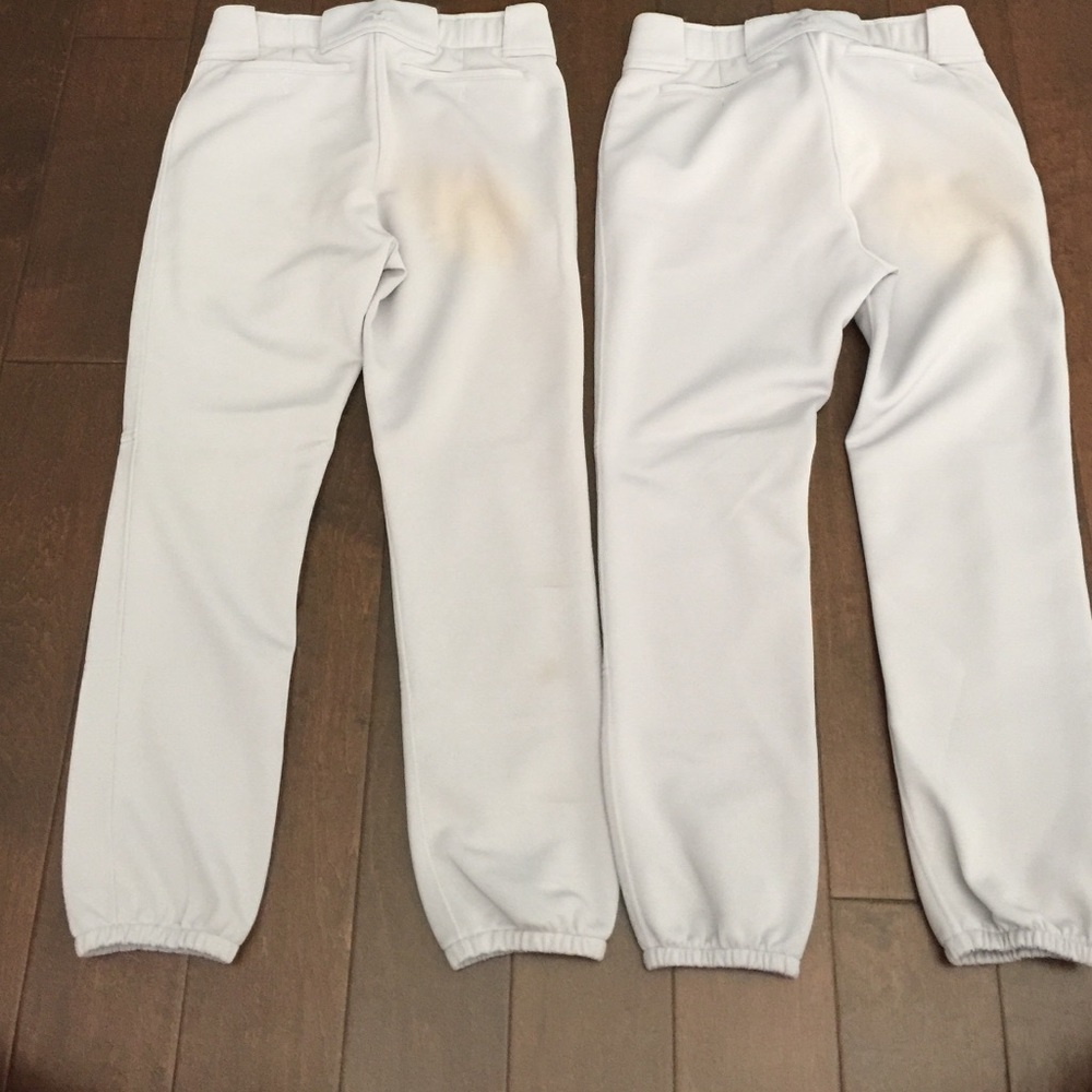 Two Pair Mizuno grey baseball pants XXXL youth