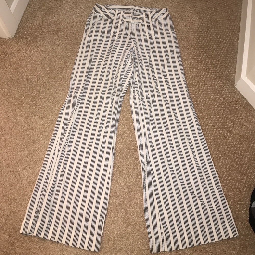 Sailor pants in blue and white stripes