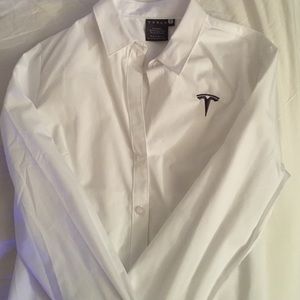 Female Tesla long sleeve button down
