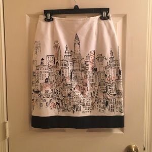 Tahari city graphic pencil skirt.