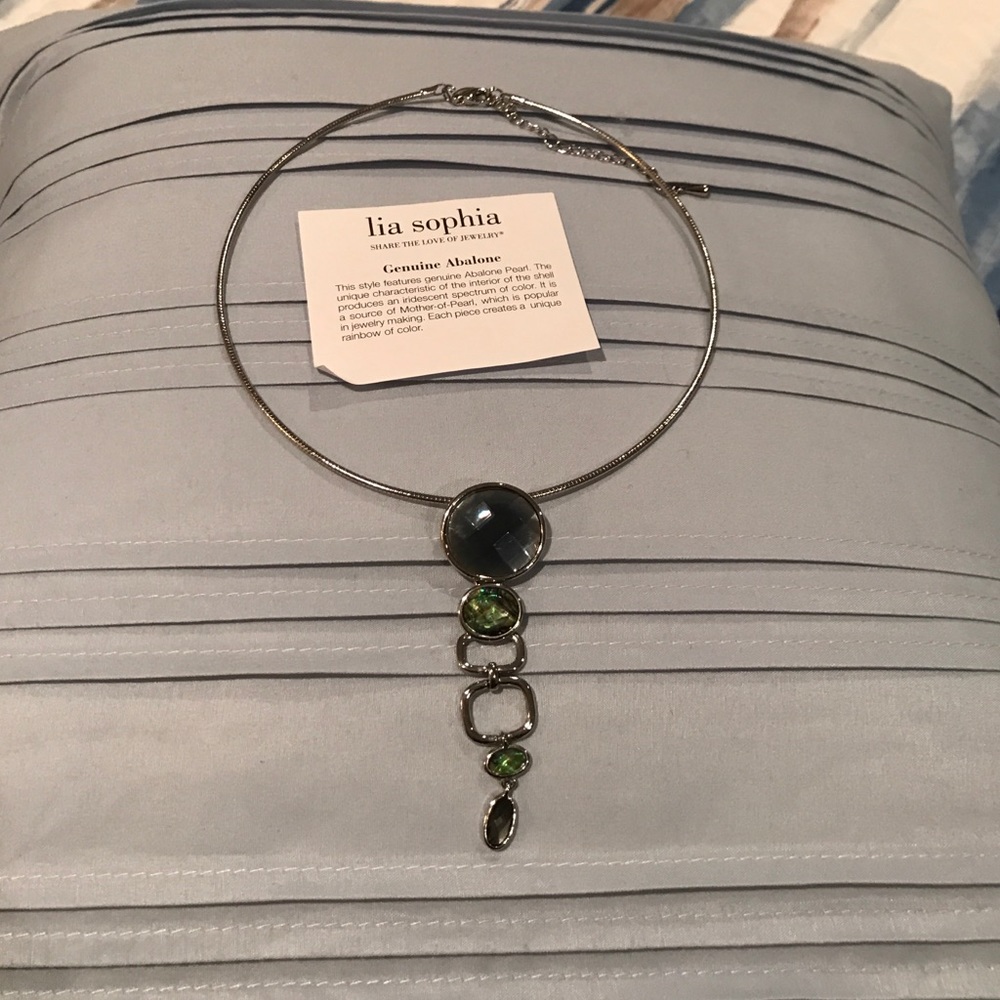 Lia Sophia Genuine abalone necklace