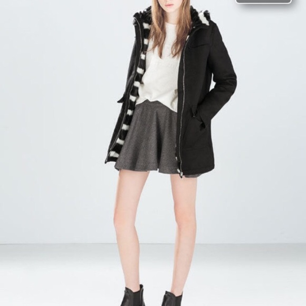 Zara fur lined anorak