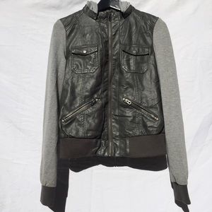 Members Only Hooded Vinyl Jacket