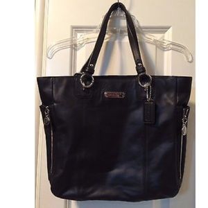 Coach Smooth Leather North South Zip Tote 19456