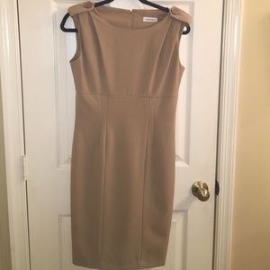 Calvin Klein Beige Work Dress
