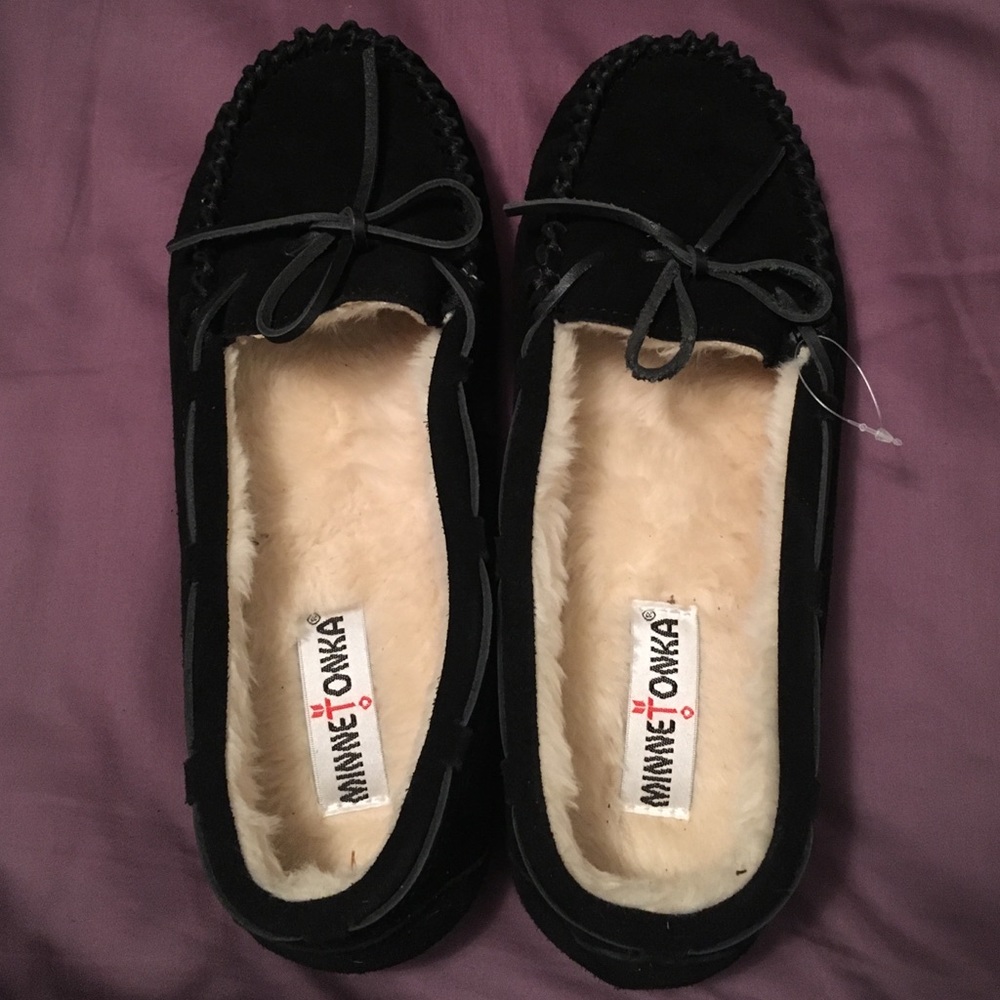 Minnetonka fur-lined Moccasins